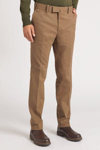 Pantalon Sorbonne en coton stretch kaki clair - BERNARD ZINS