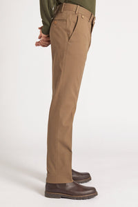 Pantalon Sorbonne en coton stretch kaki clair - BERNARD ZINS