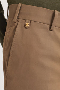 Pantalon Sorbonne en coton stretch kaki clair - BERNARD ZINS