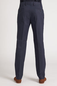 Pantalon Sorbonne en coton stretch marine - BERNARD ZINS