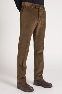 Pantalon Sorbonne en coton stretch taupe - BERNARD ZINS