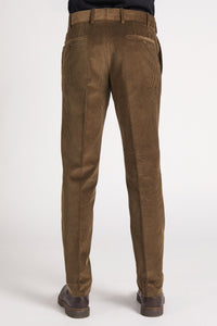 Pantalon Sorbonne en coton stretch taupe - BERNARD ZINS
