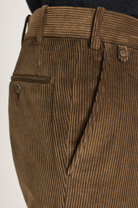 Pantalon Sorbonne en coton stretch taupe - BERNARD ZINS