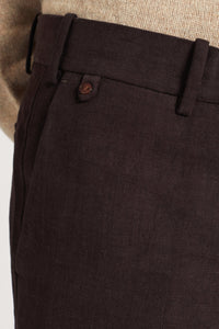 Pantalon Sorbonne en drill de coton Fève de cacao - BERNARD ZINS