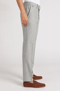 Pantalon Sorbonne en laine gris perle - BERNARD ZINS