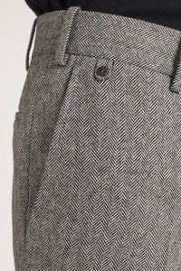 Pantalon Sorbonne en laine noir et blanc - BERNARD ZINS