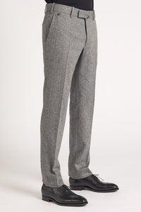 Pantalon Sorbonne en laine noir et blanc - BERNARD ZINS