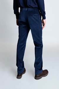Pantalon Sorbonne en velours grosse côte marine - BERNARD ZINS