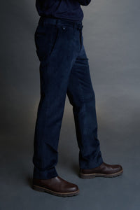 Pantalon Sorbonne en velours grosse côte marine - BERNARD ZINS