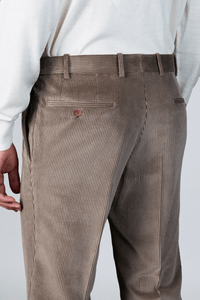 Pantalon Sorbonne en velours grosse côte seigle - BERNARD ZINS