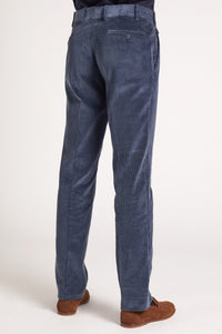 Pantalon Sorbonne en velours japonais bleu océan - BERNARD ZINS
