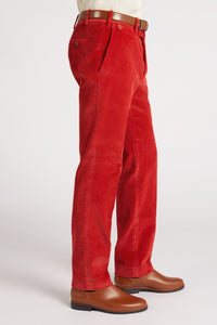 Pantalon Sorbonne en velours japonais coquelicot - BERNARD ZINS