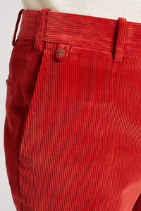 Pantalon Sorbonne en velours japonais coquelicot - BERNARD ZINS