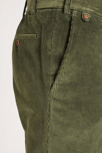 Pantalon Sorbonne en velours japonais vert fougère - BERNARD ZINS