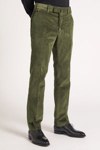 Pantalon Sorbonne en velours japonais vert fougère - BERNARD ZINS
