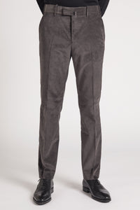 Pantalon Sorbonne en velours milleraies gris - BERNARD ZINS