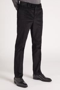 Pantalon Sorbonne en velours milleraies noir - BERNARD ZINS