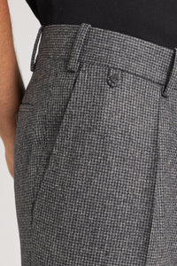 Pantalon Sorbonne PF en laine noir et gris - BERNARD ZINS