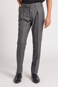 Pantalon Sorbonne PF en laine noir et gris - BERNARD ZINS