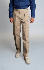 Pantalon taille haute version sport beige sable - BAC J - BERNARD ZINS