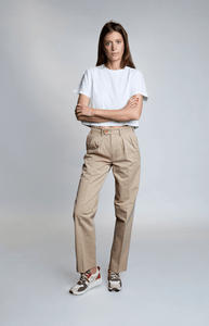 Pantalon taille haute version sport beige sable - BAC J F - BERNARD ZINS