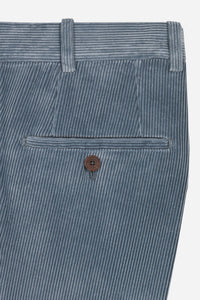 PANTALON VELOURS JAPONAIS SHIZU BLEU ORAGE - BZV3 - BERNARD ZINS
